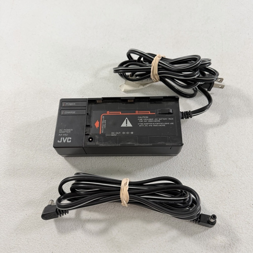 Genuine JVC AA-V5U Camcorder AC Power Adapter Battery Charger W/ DC Power Cord